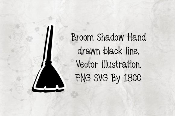 Broom Shadow PNG SVG for Crafts and Graphics