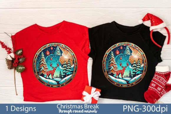 Christmas Break Through Ornament PNG: Graphics for Holiday Freebies