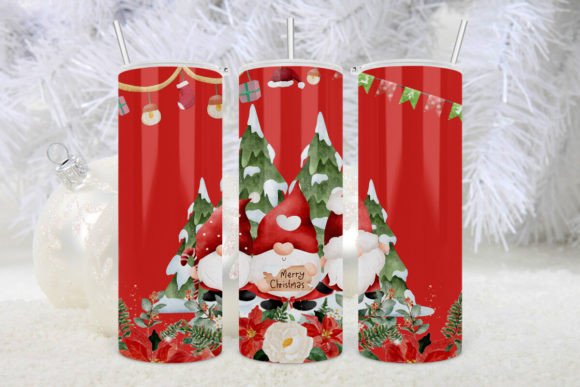 Cute Gnome Merry Christmas Tumbler 20oz: Graphics & Crafts for Seasonal Design