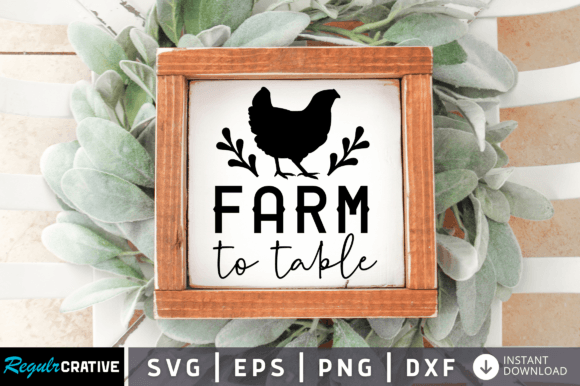 FREE Farm to Table SVG Design: Graphics and Crafts in Action