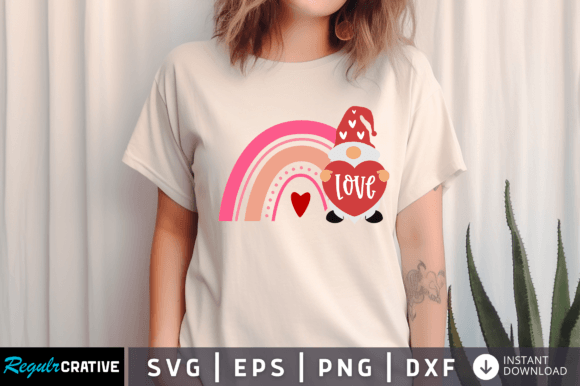 FREE Rainbow Gnome SVG Design for Graphics and Crafts