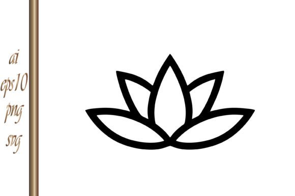 Lotus Flower Doodle Icon Sketch Vector: Graphics for Creative Freebies