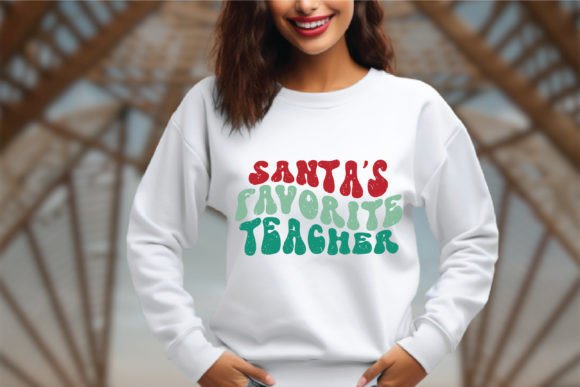Santa’s Favorite Teacher Retro Teacher Graphics