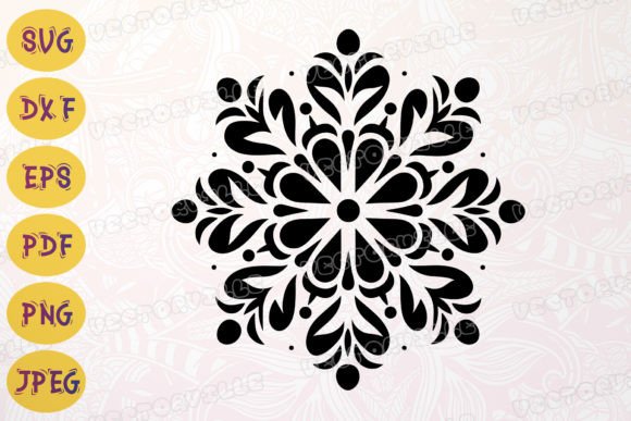 Snowflake SVG Flake Winter Christmas PNG Graphics Freebies
