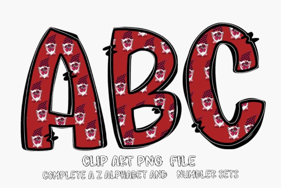 Valentine Alphabet Sublimation PNG: Graphics for Crafts