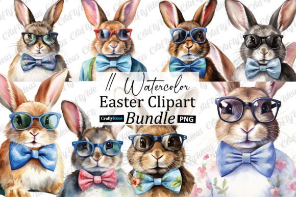 Watercolor Easter Clipart Bundle: Graphics and Freebies for Digital Sellers