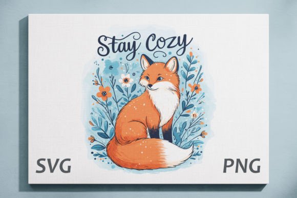 Watercolor Fox Sublimation SVG PNG
