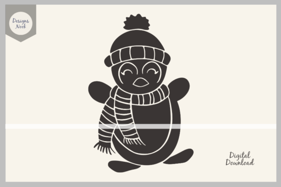 Winter Penguin SVG for Graphics & Crafts